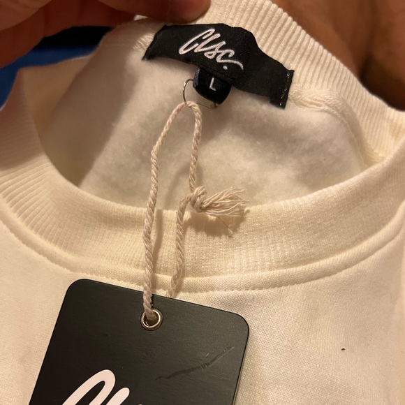 All white long sleeve sweatshirt - Picture 3 of 4